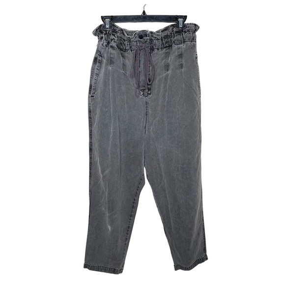Free People Margaret Paperbag High Waisted Pants Medium Gray - Picture 4 of 14